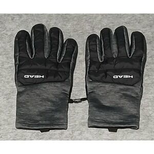 HEAD Mens Gray‎ Padded Ski Gloves Connected Weatherproof Winter Gloves